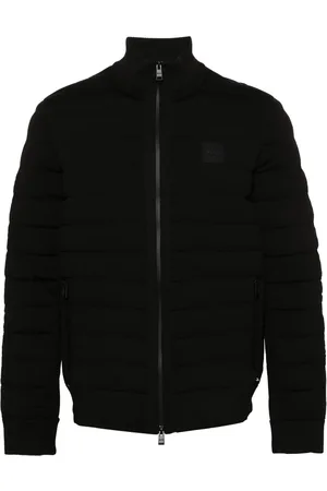 HUGO BOSS Rubberised-logo quilted puffer jacket