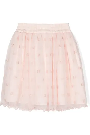Fendi Logo-print flared skirt