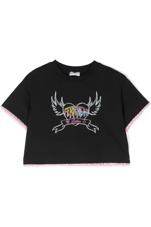 Chiara Ferragni Rhinestone-logo cropped T-shirt