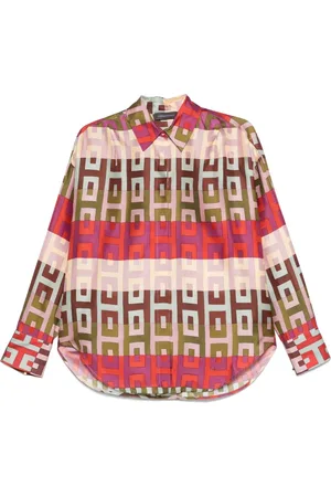LORENA ANTONIAZZI Geometric-print shirt