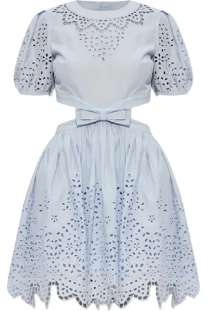 Self-Portrait Linen-cotton dress