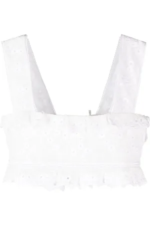 Isabel Marant Mecelia broderie anglais cropped top