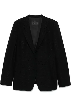 Emporio Armani Lurex-detail crepe blazer