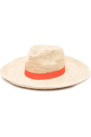 Paul Smith Ribbon-band straw fedora hat