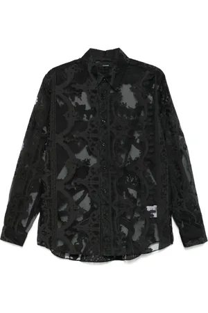 Taakk Ornament semi-sheer shirt