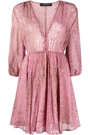 FEDERICA TOSI Abstract-print silk dress