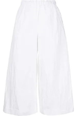 DANIELA GREGIS Cropped crinkle palazzo trousers