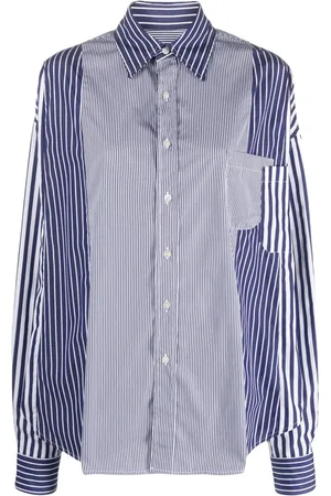 Colville Frankenstein striped patchwork shirt