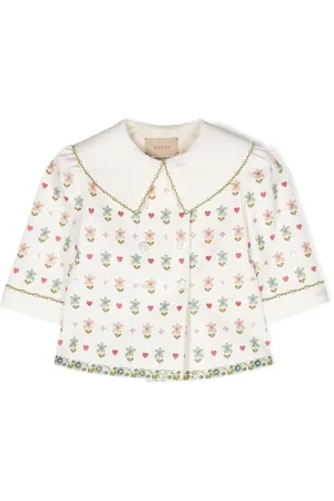 Gucci Floral-embroidered cotton coat