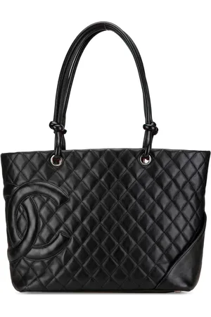 CHANEL 2004-2005 Large Lambskin Cambon Ligne tote bag