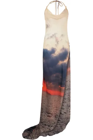 Roberto Cavalli Abstract-print maxi dress