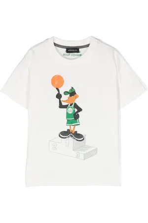 MONNALISA Cartoon-print cotton T-shirt