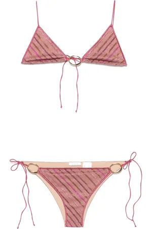 Oseree Striped O-plaque bikini