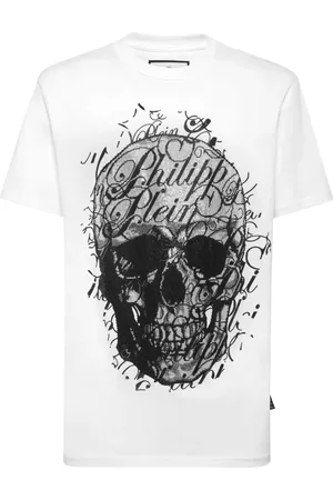 Philipp Plein Skull Coursive-embellished T-shirt