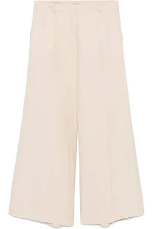 ALBERTO BIANI Slub-textured palazzo pants