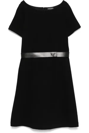 Emporio Armani Ottoman-jersey belted mini dress