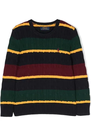Ralph Lauren Embroidered-logo cable-knit jumper