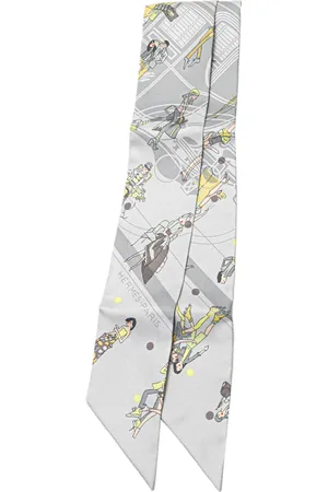 Hermès 1990-2024 Ex-Libris Les Parisiennes Twilly Silk Scarf scarves