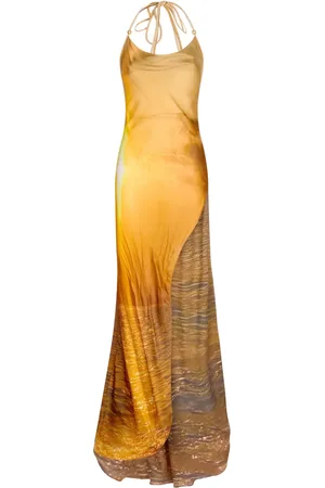 Roberto Cavalli Sunset-print maxi dress