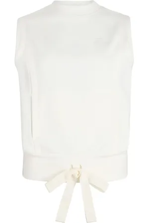 Patou Logo-embroidered sleeveless sweatshirt
