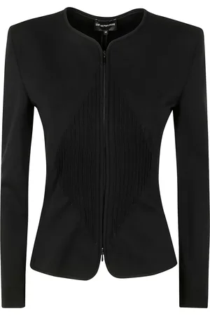 Emporio Armani Milano-stitch shoulder-pads jacket