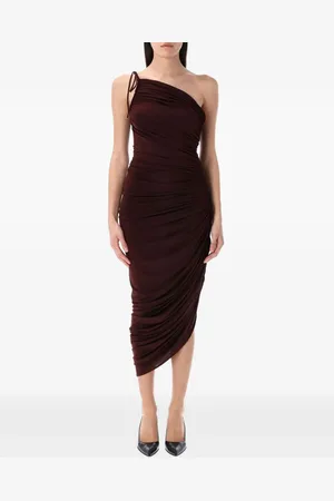MAGDA BUTRYM Asymmetric ruched midi dress