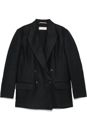 PESERICO SIGN Linen double-breasted blazer