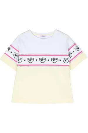 Chiara Ferragni Logo-stripe cotton T-shirt