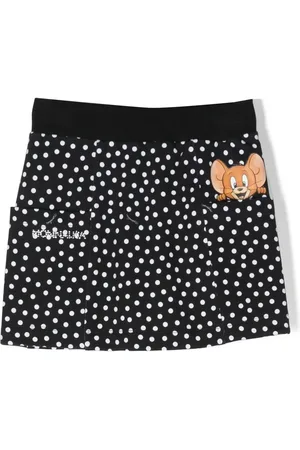 MONNALISA Polka-dot cartoon-print skirt