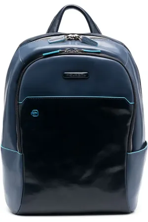 Piquadro Logo-patch leather backpack