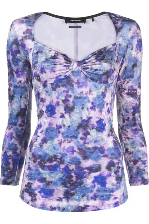 Isabel Marant Gubaia floral-printed velvet top