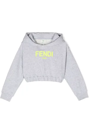 Fendi Logo-print jersey-fleece hoodie
