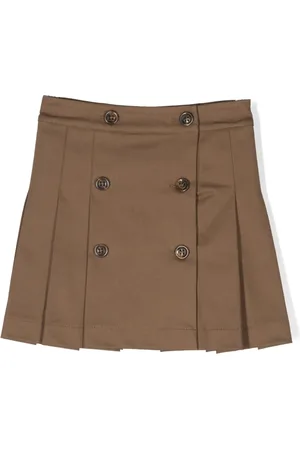Fendi Logo-waistband pleated skirt