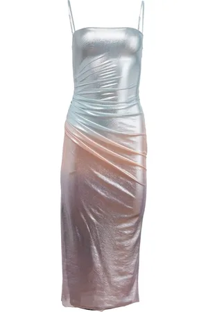 FLEUR DU MAL Ombré-effect metallic dress