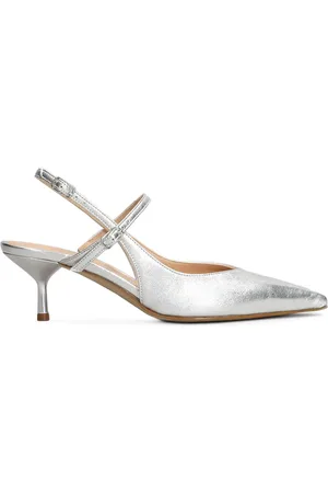 The Seller 60mm metallic slingback pumps