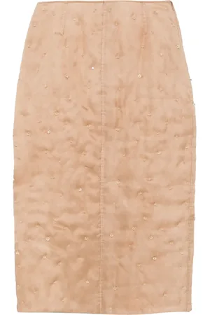 Fabiana Filippi Bead-detailing midi skirt