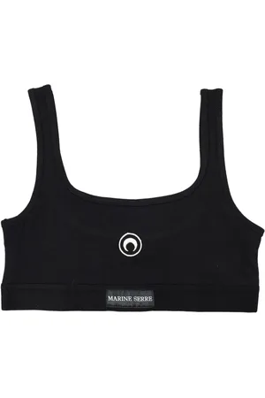 Marine Serre Crescent Moon-embroidered bra