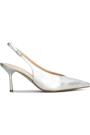 The Seller 80mm metallic slingback pumps