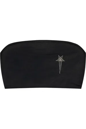 Rick Owens Logo-embroidered bandeau crop top