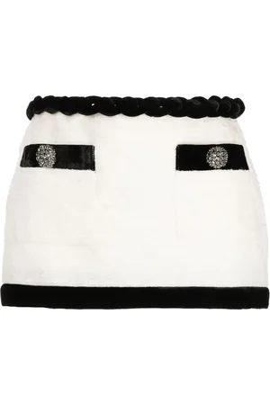 AREA Button-embellished miniskirt