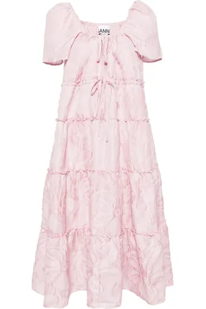 Ganni Layered cloqué dress