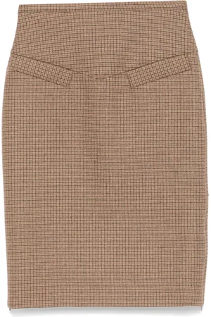 Nº21 Houndstooth-check skirt
