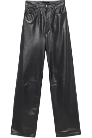 Fabiana Filippi Leather straight-leg trousers