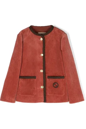 Gucci Logo-embroidered corduroy blazer
