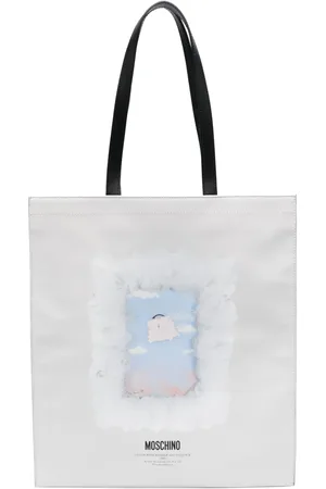 Moschino Cloud with Handle and Padlock-print shoulder bag