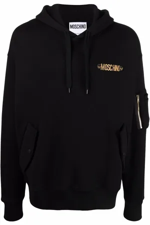 Moschino Logo-lettering cotton hoodie