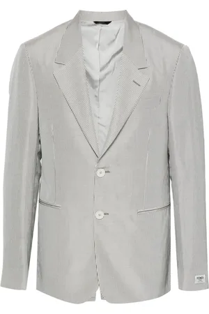 Fendi Sigle-breasted striped blazer
