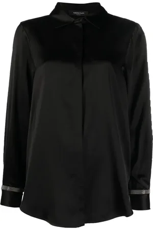 Fabiana Filippi Bead-detail satin-weave shirt