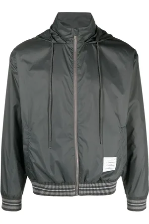 Thom Browne Logo-patch ripstop lightweight jacket