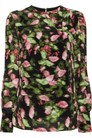 Erdem Printed draped blouse
